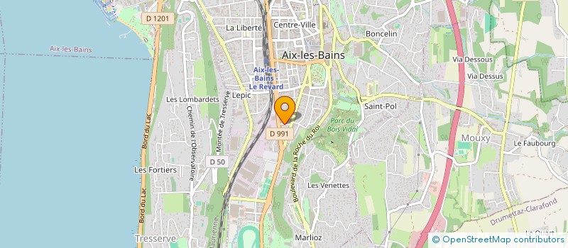 localisation de l'entreprise CARROSSERIE PEINTURE MAZZOLENI à AIX-LES-BAINS