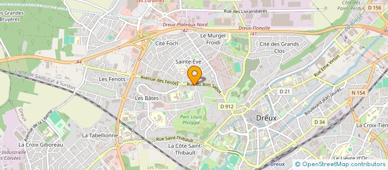 localisation de l'entreprise CARROSSERIE PIECES AUTOS SERVICES PLUS à DREUX