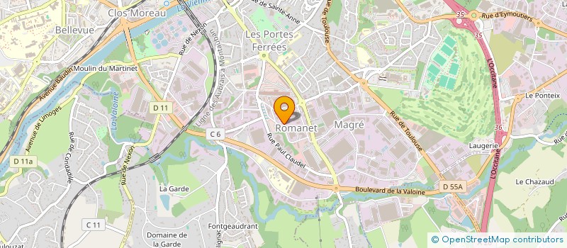 localisation de l'entreprise CARROSSERIE PREMIUM 87 à LIMOGES