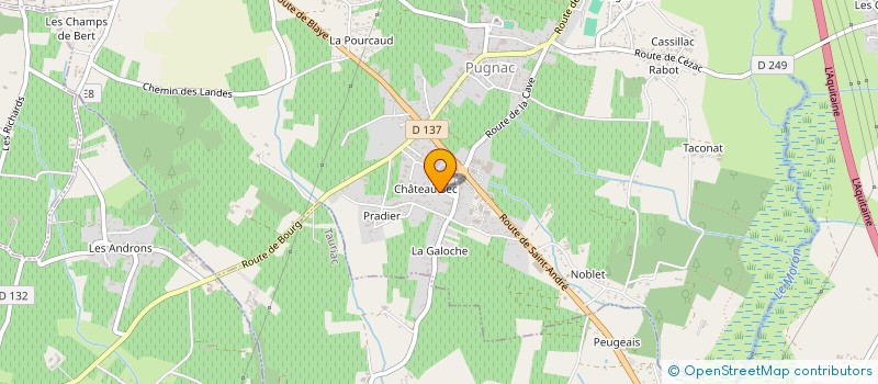 localisation de l'entreprise CARROSSERIE PUGNACAISE  PUGNAC