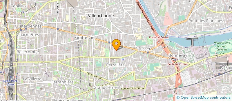 localisation de l'entreprise CARROSSERIE R.B.  VILLEURBANNE