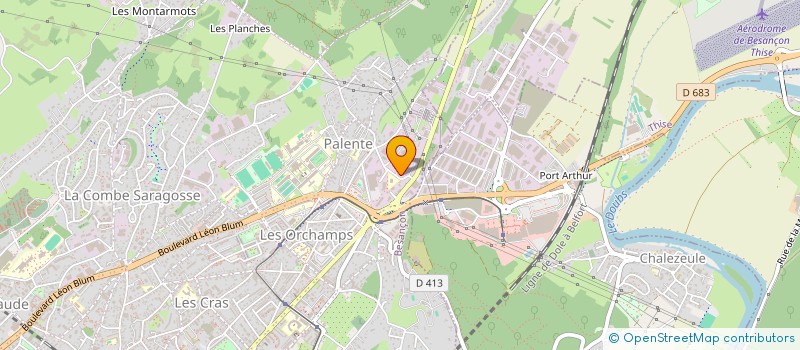 localisation de l'entreprise CARROSSERIE RACING  BESANCON