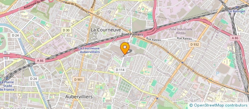 localisation de l'entreprise CARROSSERIE RAS-PAIL à LA COURNEUVE