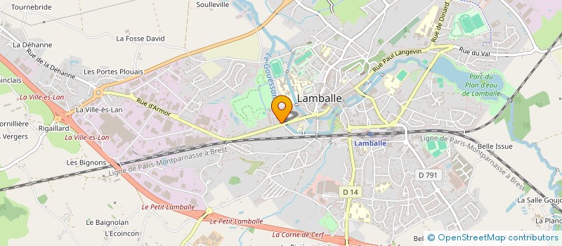 localisation de l'entreprise CARROSSERIE RAULT à LAMBALLE-ARMOR