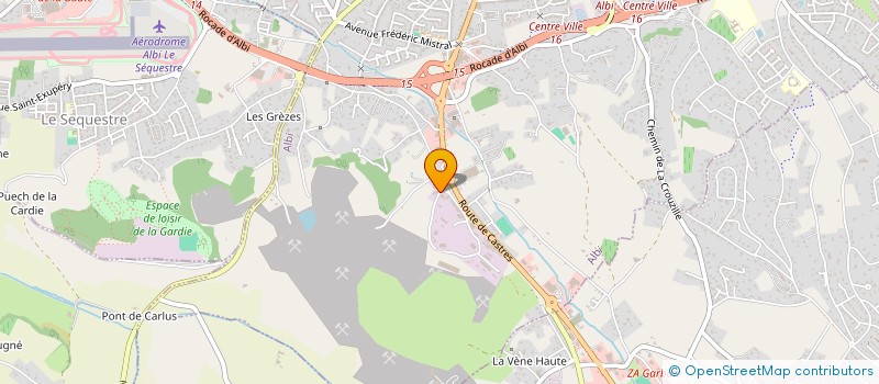 localisation de l'entreprise CARROSSERIE RAYSSIGUIER ALBI à ALBI