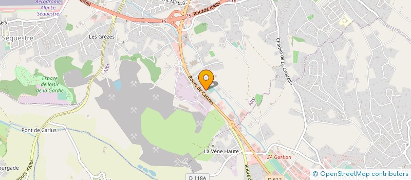 localisation de l'entreprise CARROSSERIE RAYSSIGUIER REALMONT à ALBI