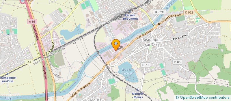 localisation de l'entreprise CARROSSERIE RB à BEAUMONT-SUR-OISE