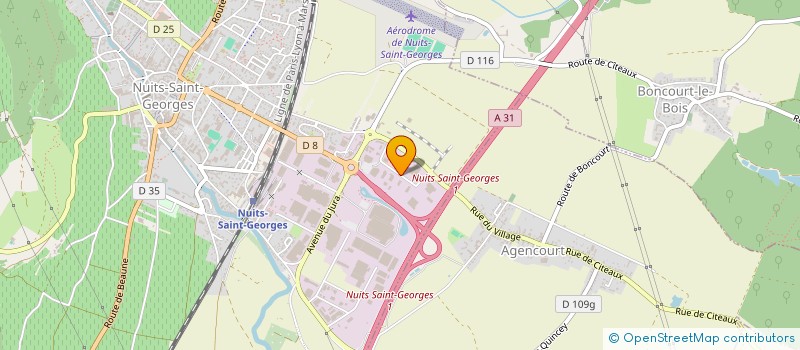 localisation de l'entreprise CARROSSERIE REBILLARD SEBASTIEN à NUITS-SAINT-GEORGES