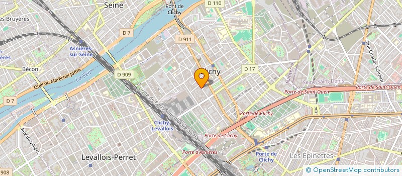 localisation de l'entreprise CARROSSERIE RIVALLANT à CLICHY