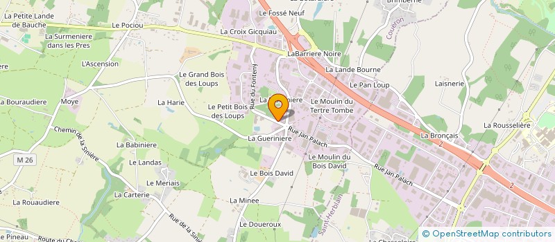localisation de l'entreprise CARROSSERIE RODOLPHE AUDRAIN à COUERON