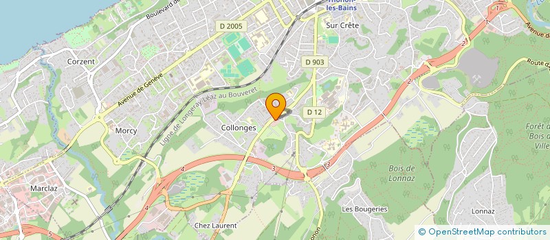 localisation de l'entreprise CARROSSERIE ROMANO à THONON-LES-BAINS