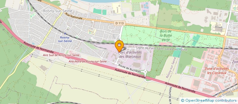 localisation de l'entreprise CARROSSERIE ROSNEENNE  ROSNY-SUR-SEINE