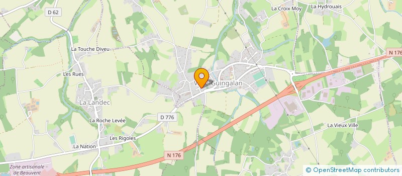 localisation de l'entreprise CARROSSERIE ROUILLE  VILDE-GUINGALAN