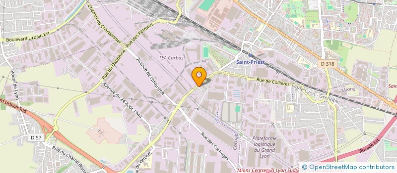 localisation de l'entreprise CARROSSERIE RS AUTO à CORBAS