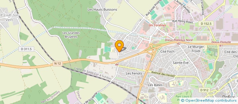 localisation de l'entreprise CARROSSERIE SACA H GODEFROY à DREUX