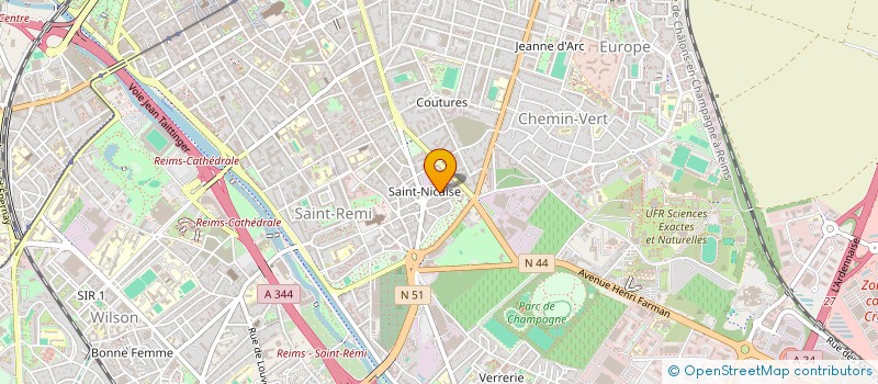 localisation de l'entreprise CARROSSERIE SACRES  CERNAY-LES-REIMS