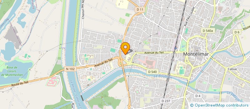 localisation de l'entreprise CARROSSERIE SAGNARD  MONTELIMAR