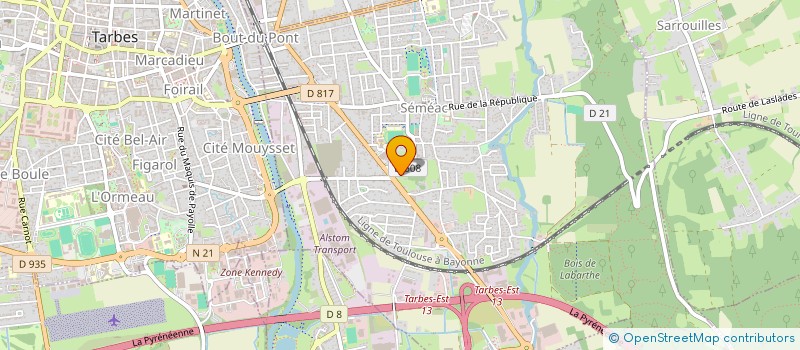 localisation de l'entreprise CARROSSERIE SAINT CHRISTOPHE  SEMEAC