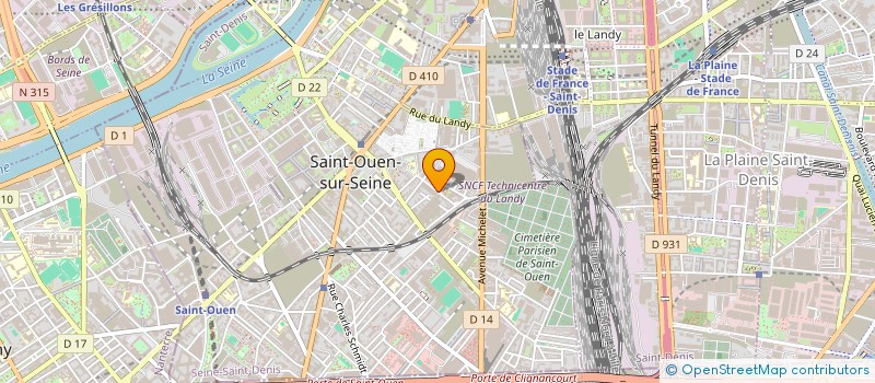localisation de l'entreprise CARROSSERIE SAINT OUEN AUTOMOMILES à SAINT-OUEN-SUR-SEINE