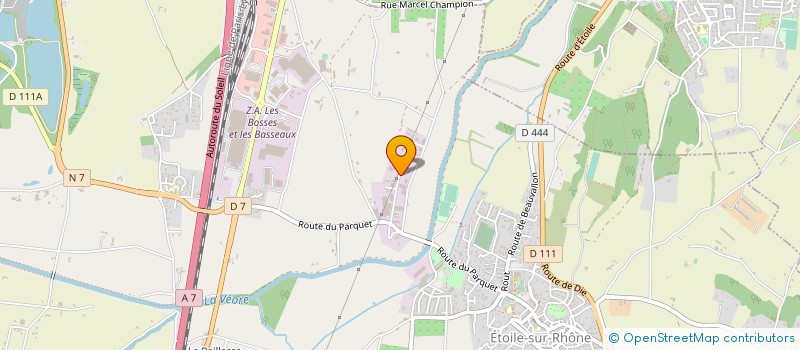 localisation de l'entreprise CARROSSERIE SAVIN à ETOILE-SUR-RHONE