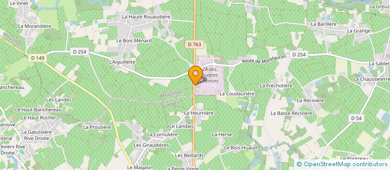 localisation de l'entreprise CARROSSERIE SORIN à MOUZILLON