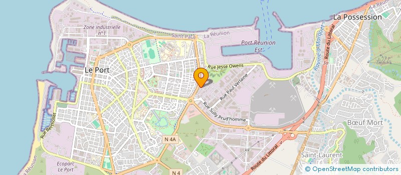 localisation de l'entreprise CARROSSERIE THUAUDET OI  LE PORT