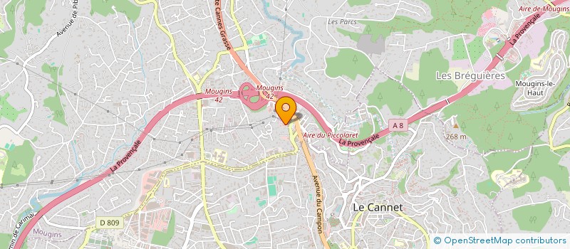 localisation de l'entreprise CARROSSERIE TORRES à MOUGINS
