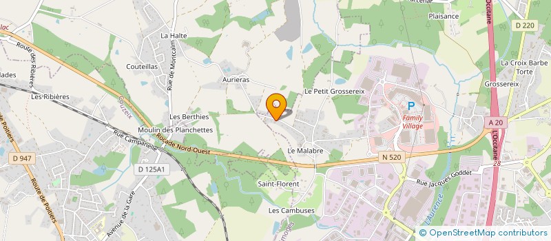localisation de l'entreprise CARROSSERIE TOUZART-CHAUVET à LIMOGES