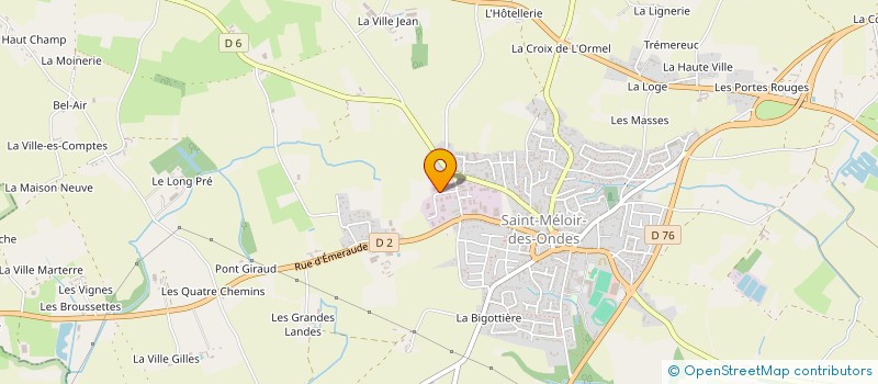 localisation de l'entreprise CARROSSERIE TROUVE STEPHANE  SAINT-MELOIR-DES-ONDES