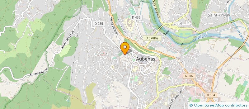 localisation de l'entreprise CARROSSERIE VERNET à AUBENAS