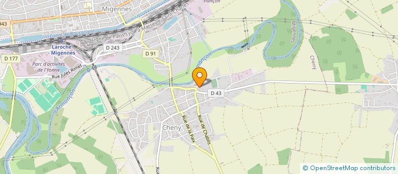 localisation de l'entreprise CARROSSERIE VIARD à CHENY