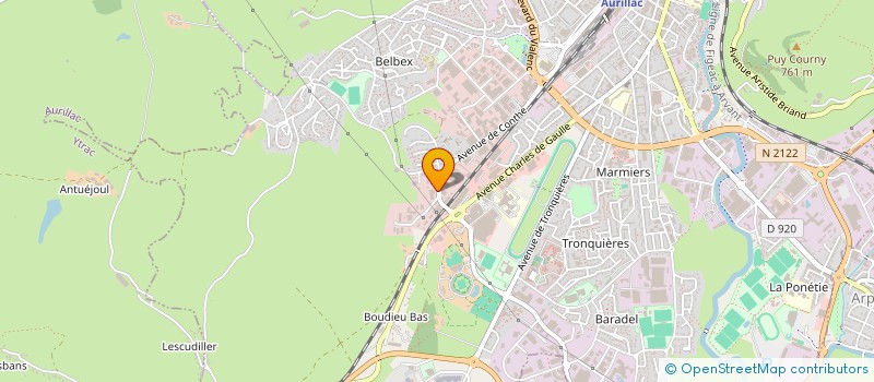 localisation de l'entreprise CARROSSERIE ZANOLI à AURILLAC