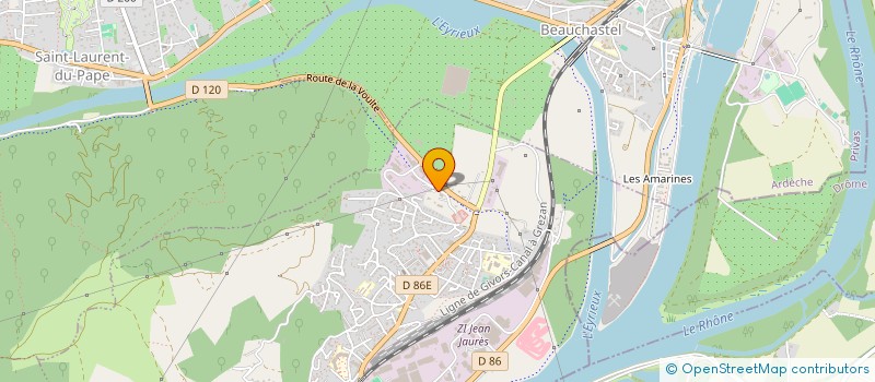 localisation de l'entreprise CARROSSERIES TEYSSEIRE à LA VOULTE-SUR-RHONE
