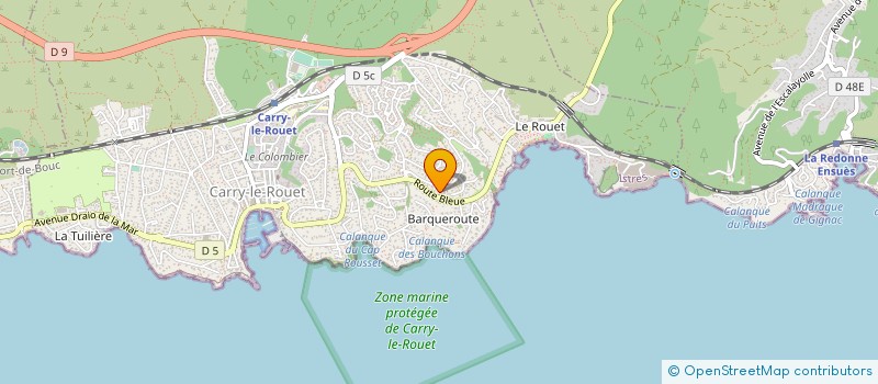 localisation de l'entreprise CARRY THON CLUB à CARRY-LE-ROUET