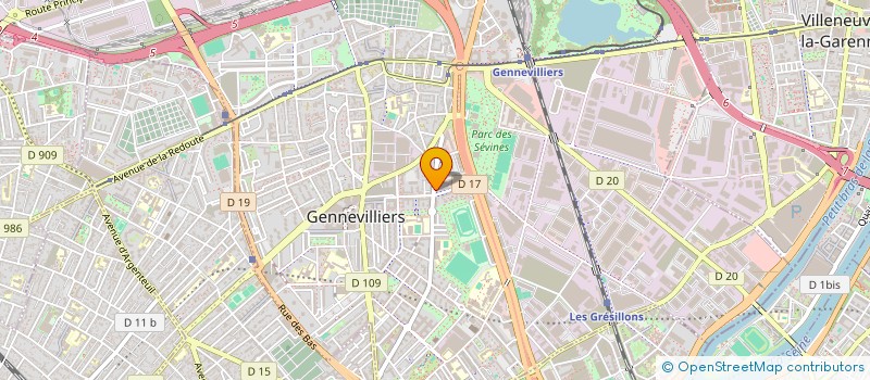 localisation de l'entreprise CARS 4 YOU à GENNEVILLIERS