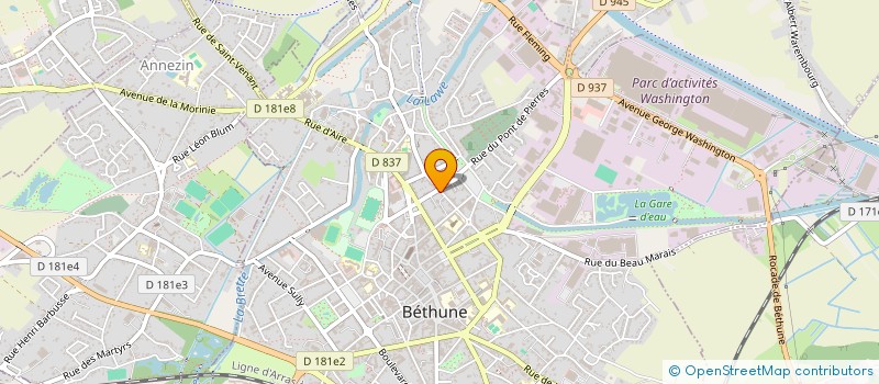 localisation de l'entreprise CARS AUTOMOBILE 62 à BETHUNE