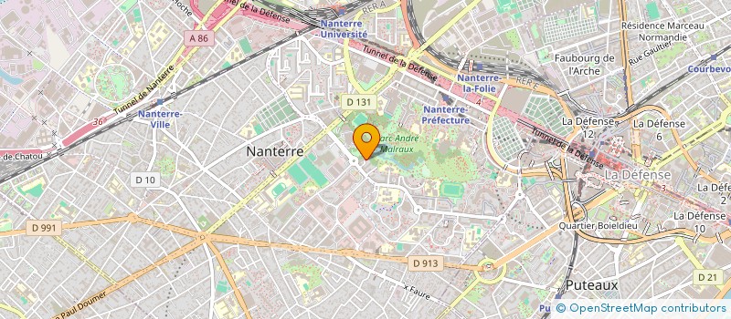 localisation de l'entreprise CARS DUNAND à NANTERRE