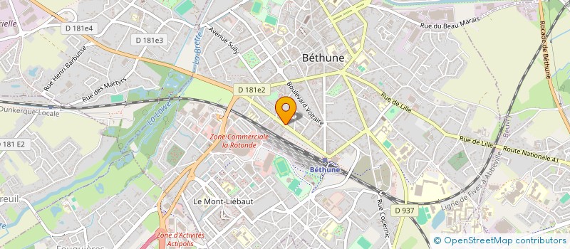 localisation de l'entreprise CARS RELAIS à BETHUNE