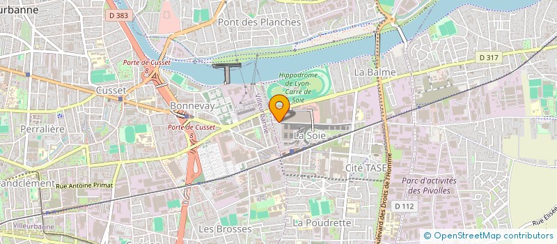 localisation de l'entreprise CARSODIS à VAULX-EN-VELIN