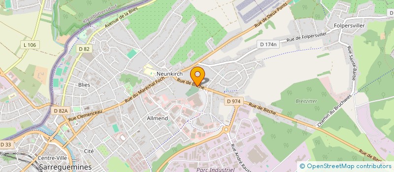 localisation de l'entreprise CARSY  SARREGUEMINES