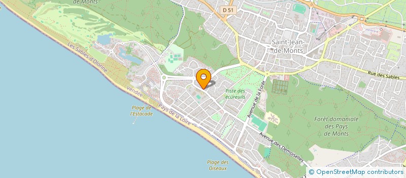 localisation de l'entreprise CARTABLE - ASSOCIATION DE PARENTS DU GROUPE SCOLAIRE LA PLAGE à SAINT-JEAN-DE-MONTS