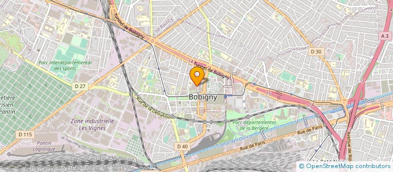 localisation de l'entreprise CARTAGE à BOBIGNY