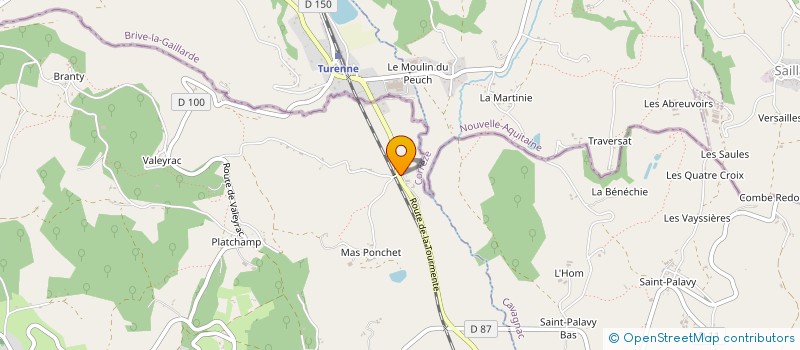 localisation de l'entreprise CARTASSAC  CRESSENSAC-SARRAZAC