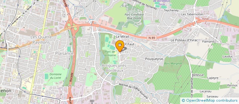 localisation de l'entreprise CARTE + à ARTIGUES-PRES-BORDEAUX