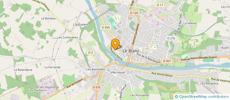 localisation de l'entreprise CARTE BLANCHE à LE BLANC