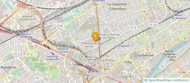localisation de l'entreprise CARTE BLANCHE VOYAGE à COURBEVOIE
