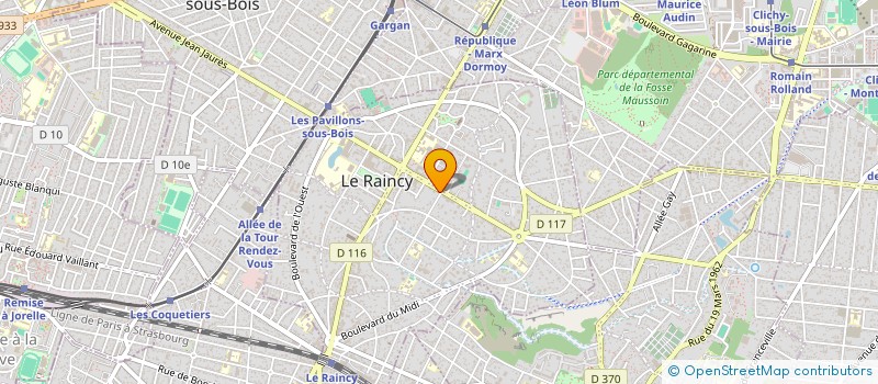 localisation de l'entreprise CARTE GRISE SERVICES à LE RAINCY