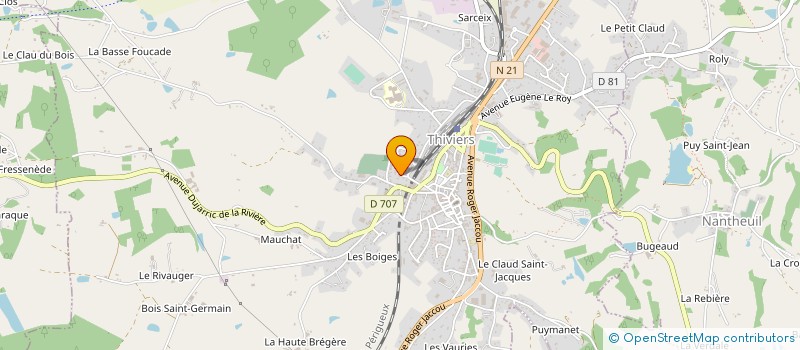 localisation de l'entreprise CARTEAU FLEURS à THIVIERS