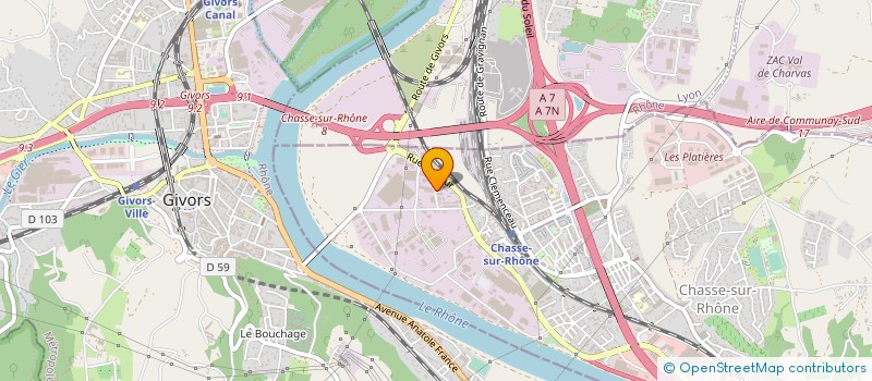 localisation de l'entreprise CARTEC à CHASSE-SUR-RHONE