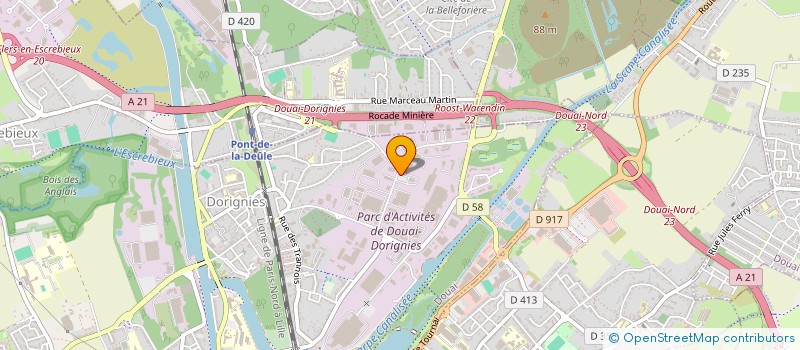 localisation de l'entreprise CARTEL RECHERCHE EN MISSIONS DICTATIQUES à DOUAI